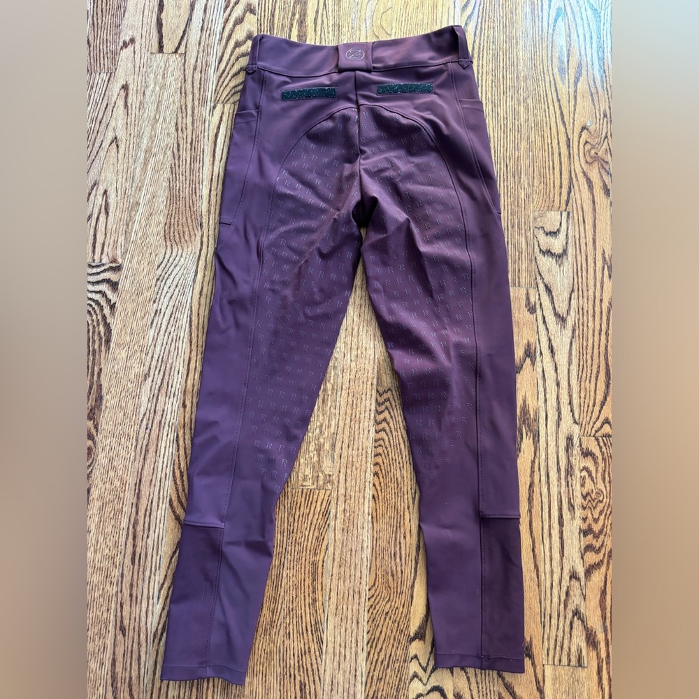 Free Ride Equestrian Full Grip Burgundy Pro Breech